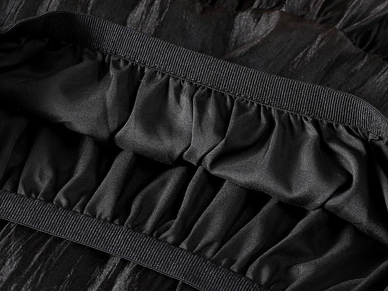 Dimanaf 2025 sommer Frauen Neue Röcke Feste Elastische Taille Gefaltete Elegante Röcke