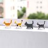 9pcs/set Mini Cute Cat Ornaments Kawaii Kitten Figurines For Birthday Gifts Home Decoration Desktop Model Garden Decor Accessories
