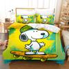 Snoopy Home Bettwäsche-Set Bettbezug Steppdecken-Sets 3-teiliges Set 1 Bettdeckenbezug Geeignet für Kinder und Erwachsene