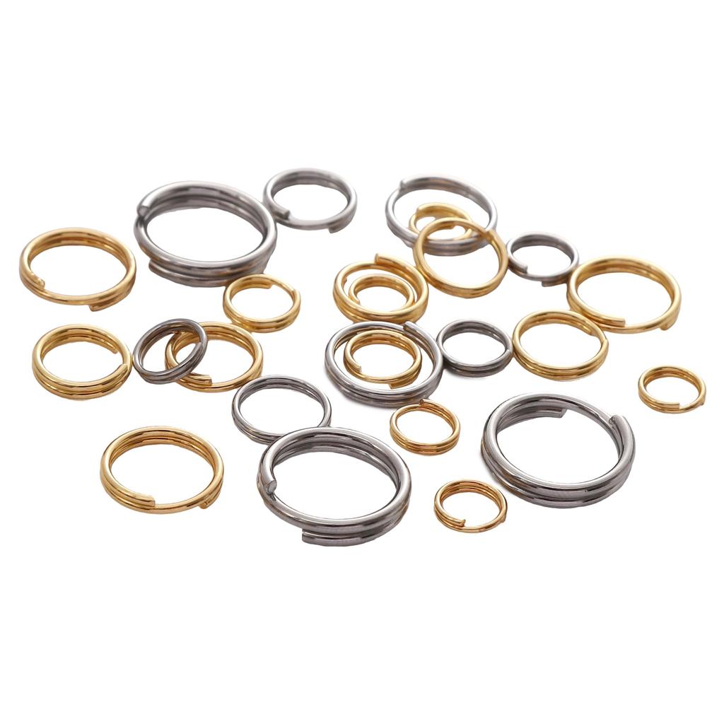 10-1000Pcs Stainless Steel Jump Rings Split Rings Connectors For DIY Jewelry Finding Making Accessories