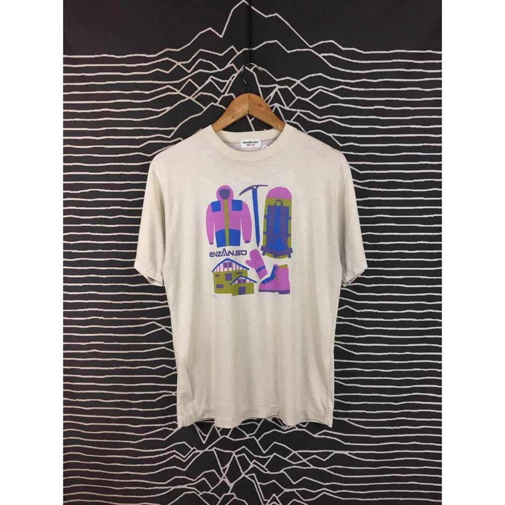 Vtg Enzanso Japan Mountain Hut Retro Hiker Souvenir Tee