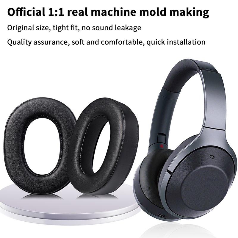 Durable Ear Cushions for MDR1000X WH1000XM2 Headphones Replacement Soft Foam Pads Enhanced Sound for Commuters and Students