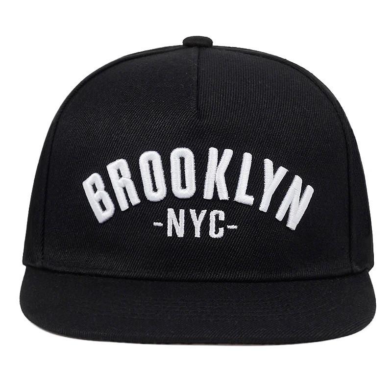 Brooklyn Nyc Cotton Baseball Cap With Embroidered Logo For Casual Men Women