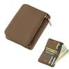Mendy Women's Leather Zip Wallet Genuine Leather Card Holder Wallet Cash Money Holder With Card Slots Women's Pouch Designer