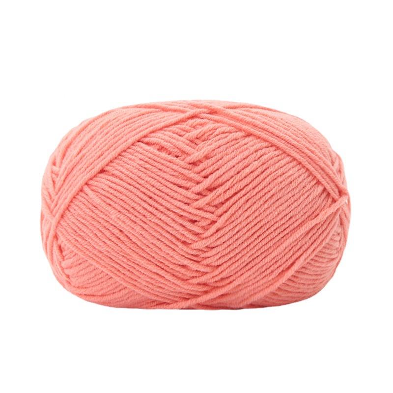 Cotton Treasure 4 Strands Combed Milk Cotton Wool Diy Medium And Thick Hand-Woven Doll Blanket Crochet Needle And Thread