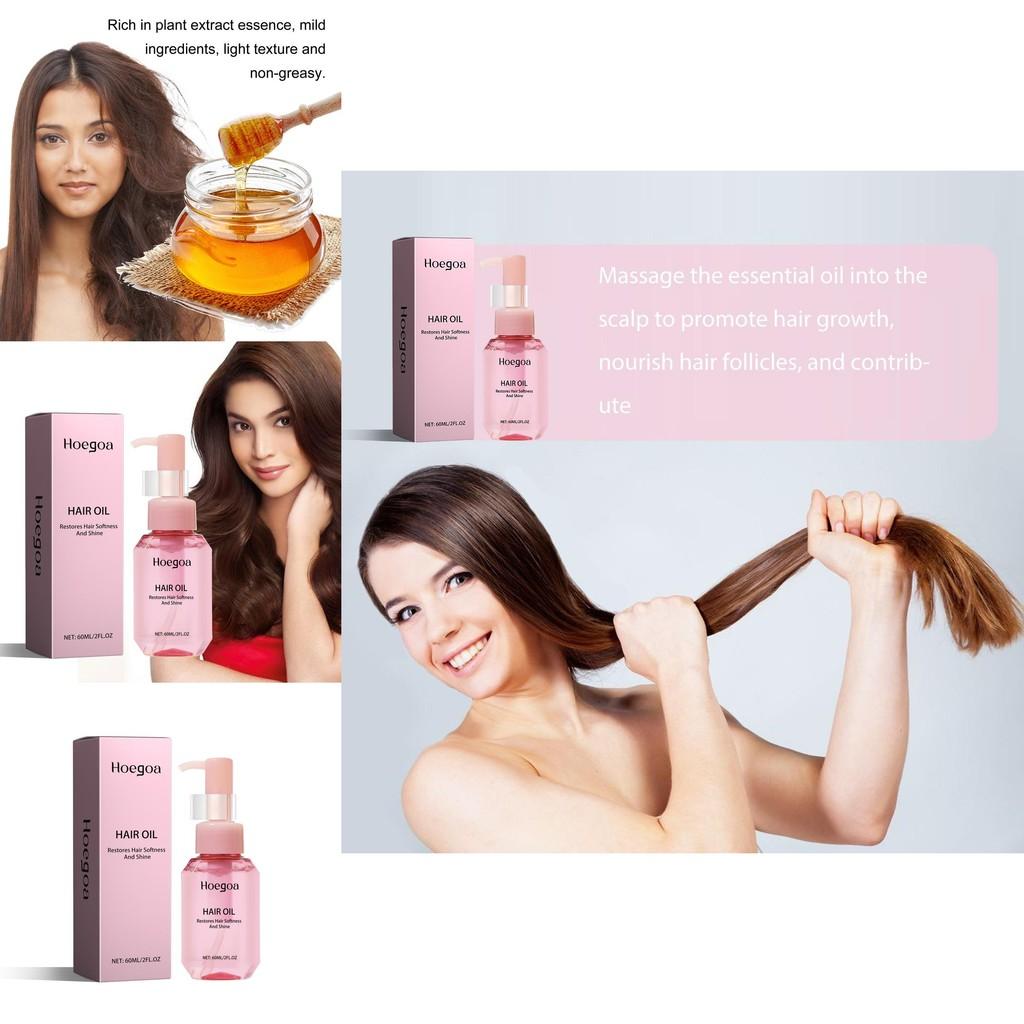 Hoegoa Hair Oil Nourishing Formula For Smooth Frizz Control And Split End Repair 60ml