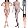 Kvinners nylon helkroppsdress i ett stykke Bodycon jumpsuits Tight sexy kostyme Langermet catsuit undertøy
