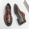 Fashion Handcrafted Mens Oxford Shoes Genuine Calfskin Leather Brogue Dress Shoes Classic Business Formal Shoes Man