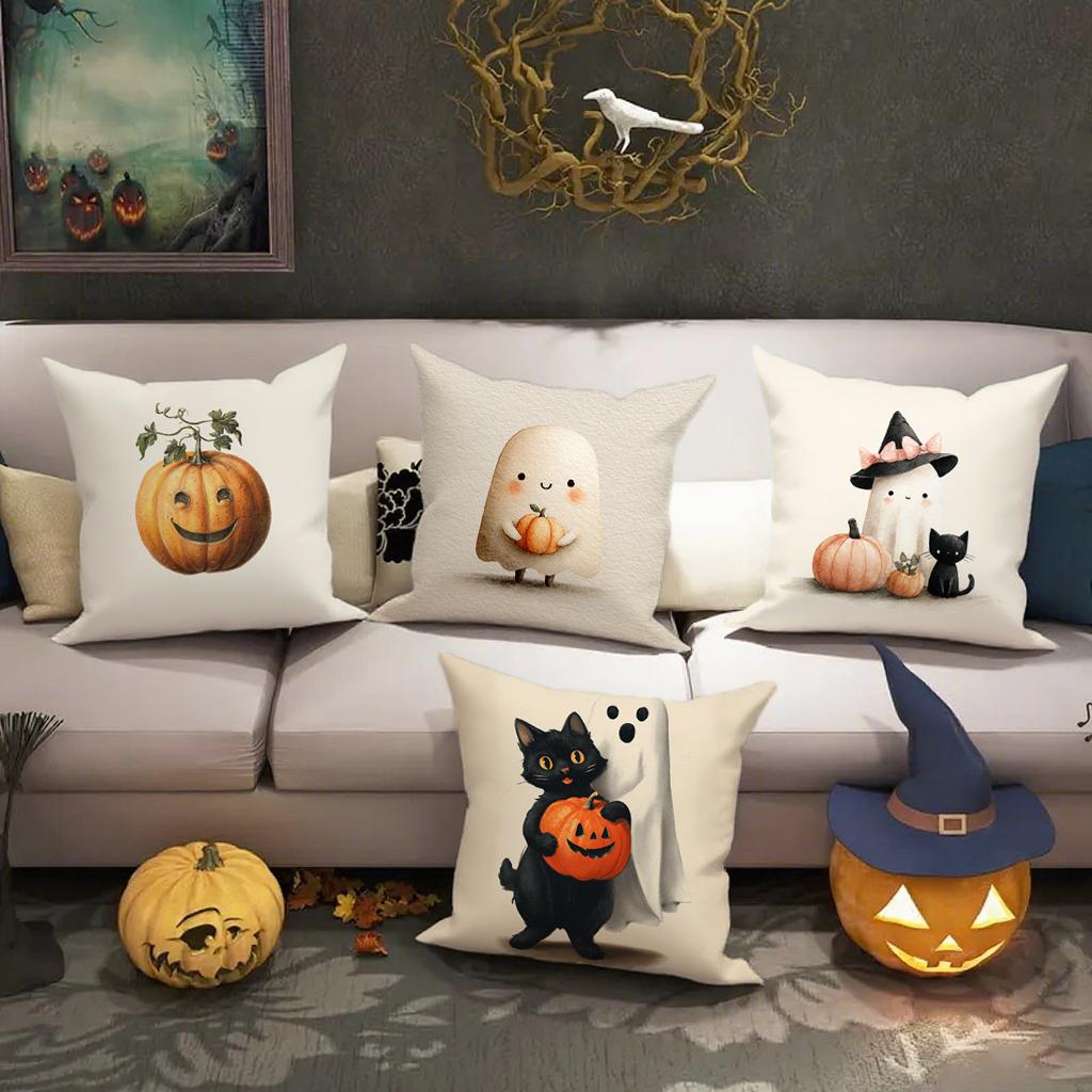 Cute Halloween Pillows with Fun DesignsSuitable for sofa car bedroom decorative cushion cover pillow cover