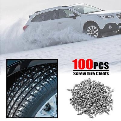 100 × 4X12mm Car SUV ATV Anti-Slip Screw Stud Wheel Tyre Snow Tire Spikes Tool