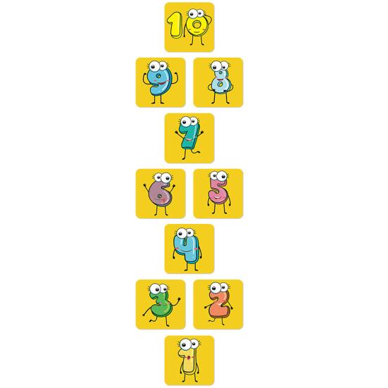 10 Teile/satz Boden Aufkleber Selbst-adhesive Cartoon Druck Keine Rückstände Gitter Anzahl Spiel Wand Aufkleber für Kinderzimmer