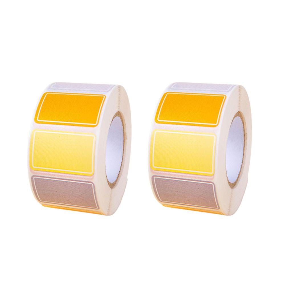 2 Rolls Paper Label Sticker Color/Light Color Self-adhesive Oil-proof Waterproof Handwritten Name Classification Index YMY