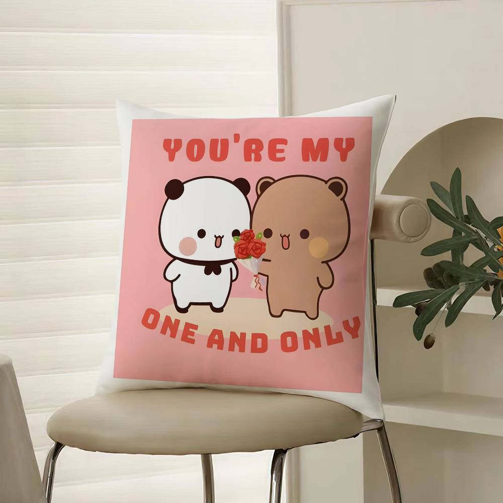 Cartoon Bubu & Dudu Lovely Pillow Case Comfort Sofa Bed Silky Elegant Invisible Zipper Decorative Cushion Cover