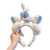 Korean-Style Plush Cat Ear Headband for Women - 2025 Trend, High Skull Top, Perfect for Face Washing and Hair Styling