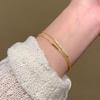 Silver Color Zircon Chain Bracelet Double Layer Jewelry Accessories Pulseras Mujer Girls Gifts