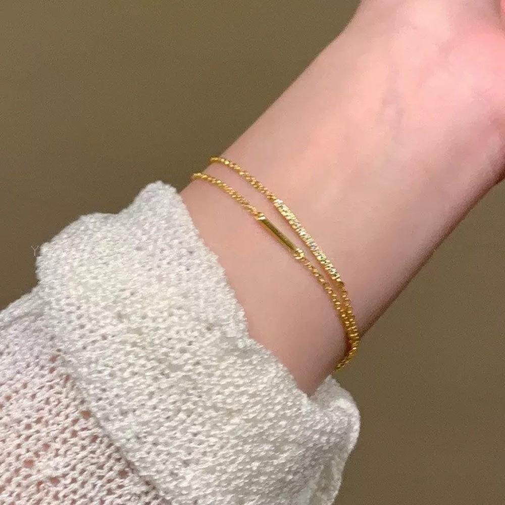 Lightweight Zircon Chain Bracelet Silver Color Pulseras Mujer Sweet Silver Bracelet Women