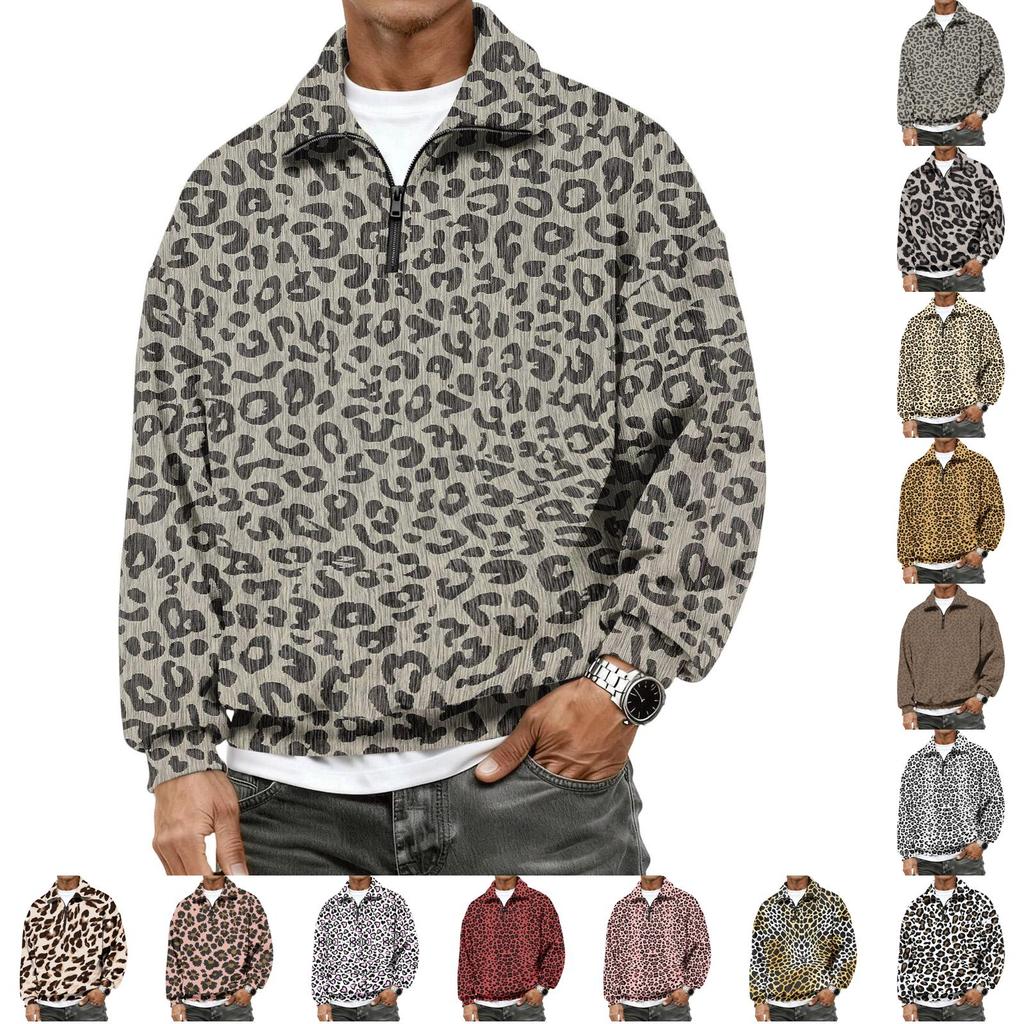 Men's Flannel Long Sleeve Sweatshirt for Casual Wear