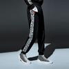 Li Ning X Jason Wu Collaboration Fashion Series Side Print Long Jogger Knit Sports Pants Unisex Pants Black AKLRG09-1