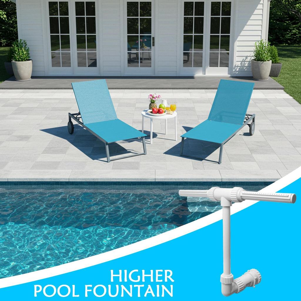 1Pc Adjustable Swimming Pool Fountain, 360 Rotatable Adjustable Duals Head Spray Device, For Pools, Outdoor Garden Decor