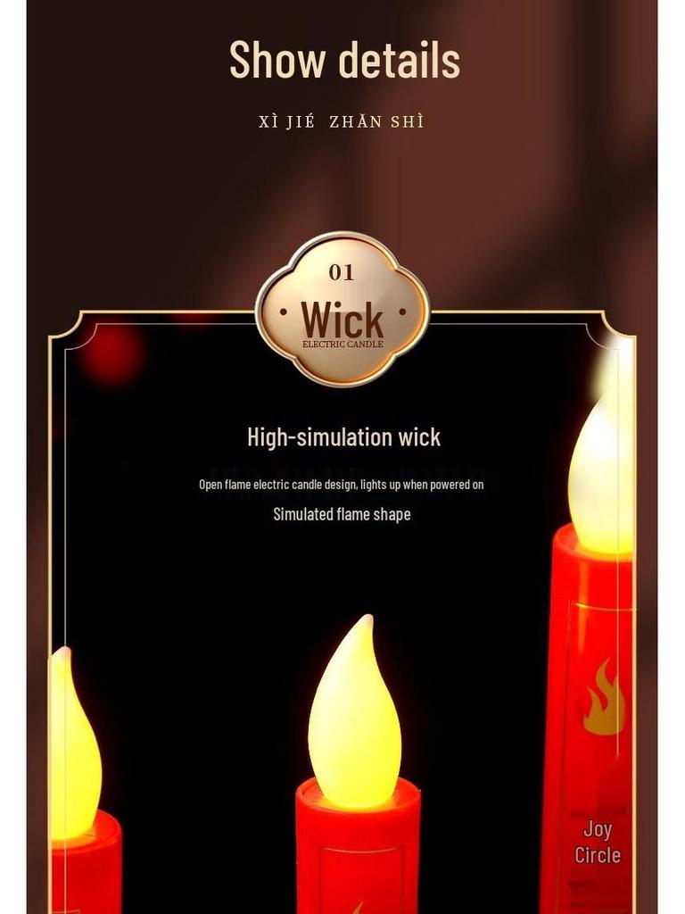 Electronic Candles for Incense Offering: God of Wealth Lamp for Buddha Altar, Housewarming, & New Home Candlestick