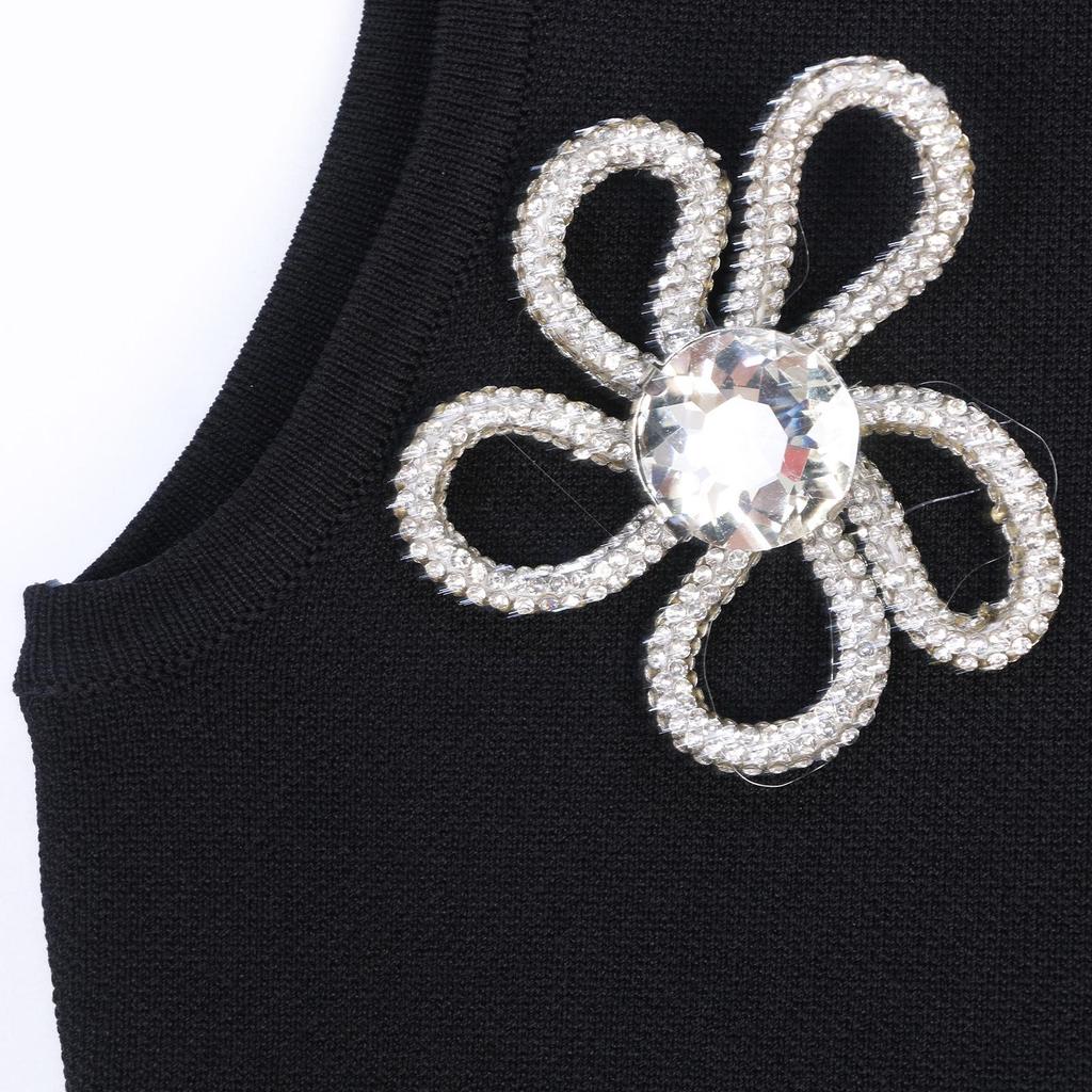 European & American Sleeveless Bow A-line Evening Dress