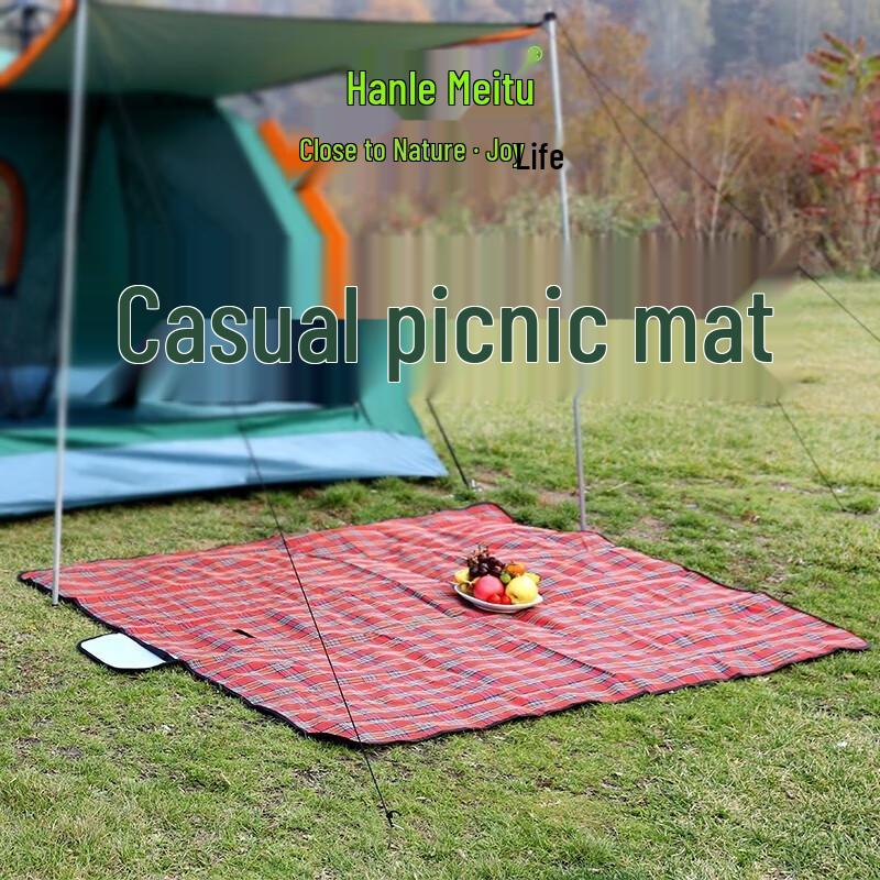 Hanle Meitu Red Plaid Thickened Acrylic Picnic Mat
