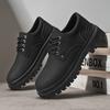 2025 Autumn New Men's Shoes British Style Tooling Shoes Men's Casual Leather Shoes Fashion Trend Platform Single Shoes