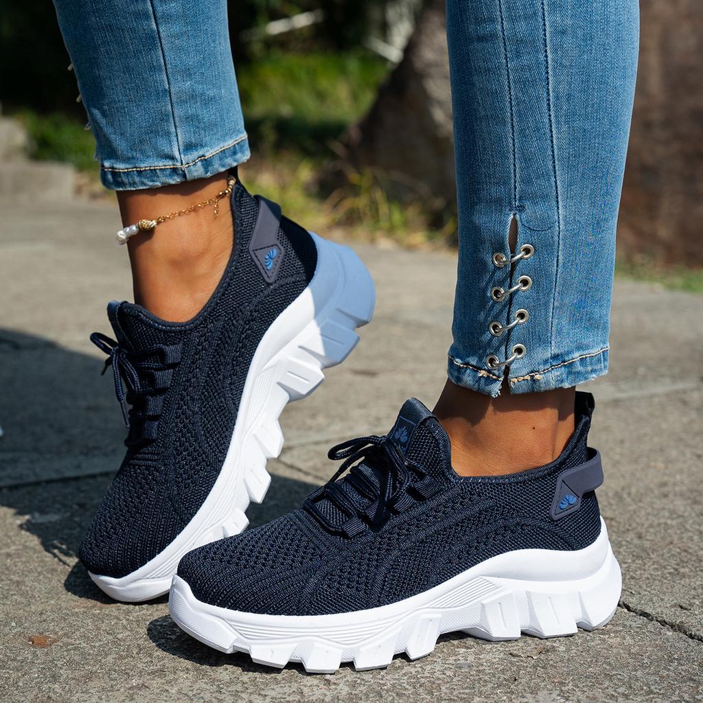 Modne damskie buty z latającym splotem dla dzieci, Lekkie i oddychające, Oversize damskie buty