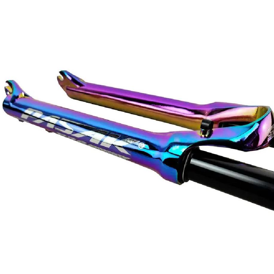 PASAK Aluminum Alloy MTB Bicycle Fork Supension Air 26/27.5/29er Inch Mountain Bike 32RL100mm Fork For A Bicycle Colour Plating