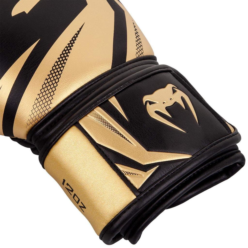 VENUM Challenger Boxing Gloves 3.0 (Black/Gold, 16oz)