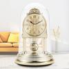 Luxury Gold Table Clock Desktop Clock Office Desk Clock Watches Crystal Rotating Home Decoration Living Room Bedroom Ornaments