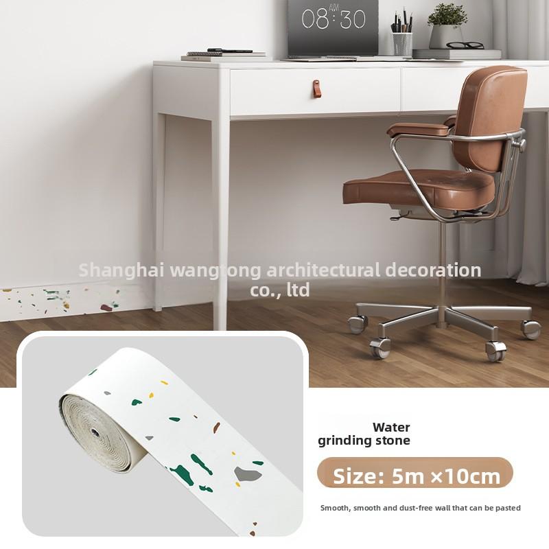 Silná role, Tapeta s panelem z mramorových dlaždic v evropském stylu, Samolepicí PVC imitace cihly, DIY odnímatelná, Podlahová a nástěnná ochranná lišta