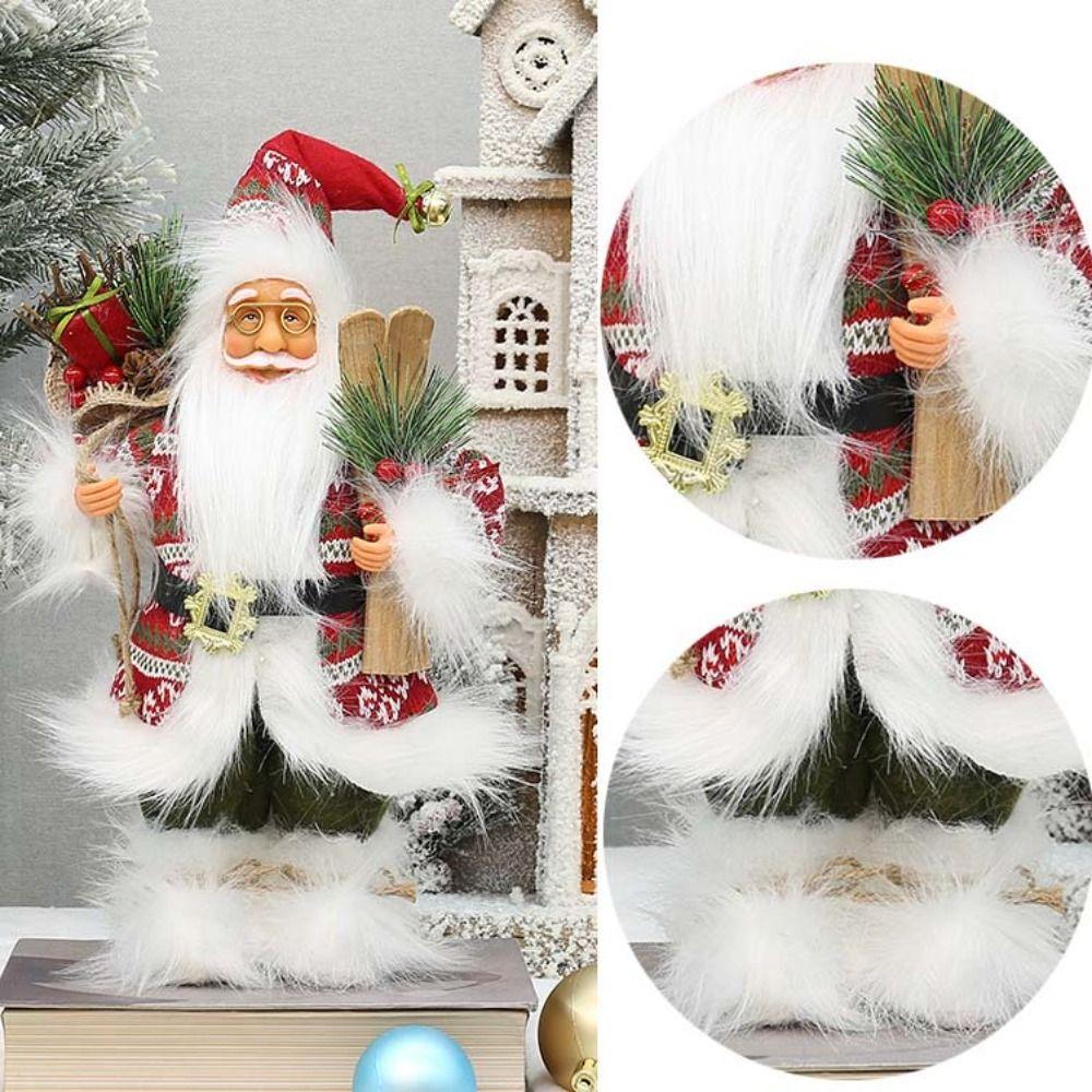 12 in Santa Doll Standing Christmas Ornaments Christmas Decoration Santa Claus Figurine  Kids