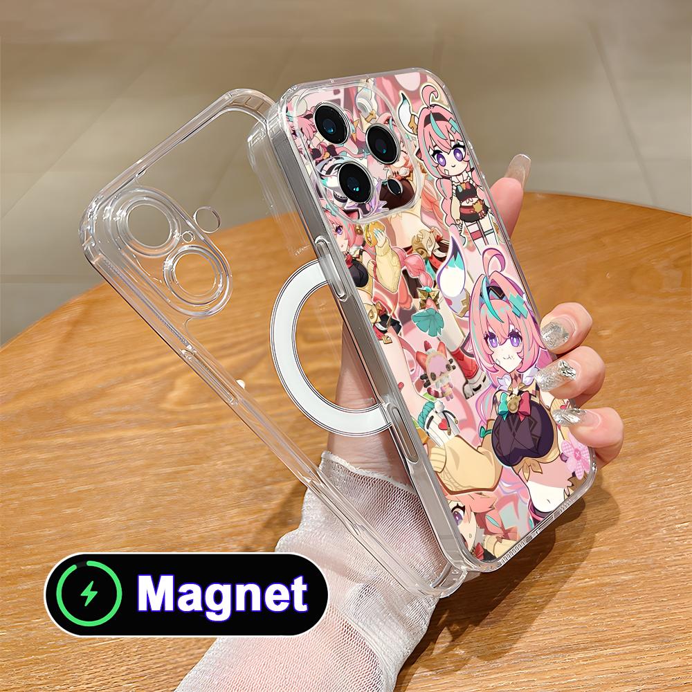 Game GI Varesa Clear TPU Magsafe Mobile Phone Case for iPhone 17 16 15 14 13 12 11 Air Pro Max Plus Mini Colorful Cover