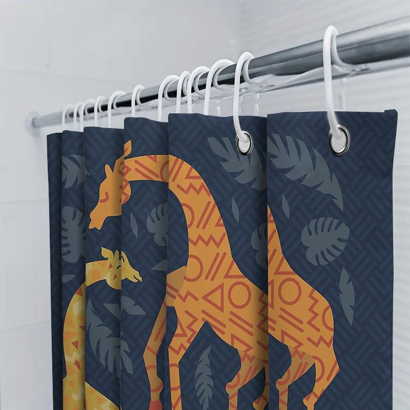 Animal Zebra Pattern Shower Curtain African Wildlife Decor Bathroom Fabric Backdrop