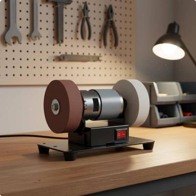 Mini Bench MultiFunctional Electric Knife Honing Tool Pure Copper Motor Tabletop Polisher for DIY