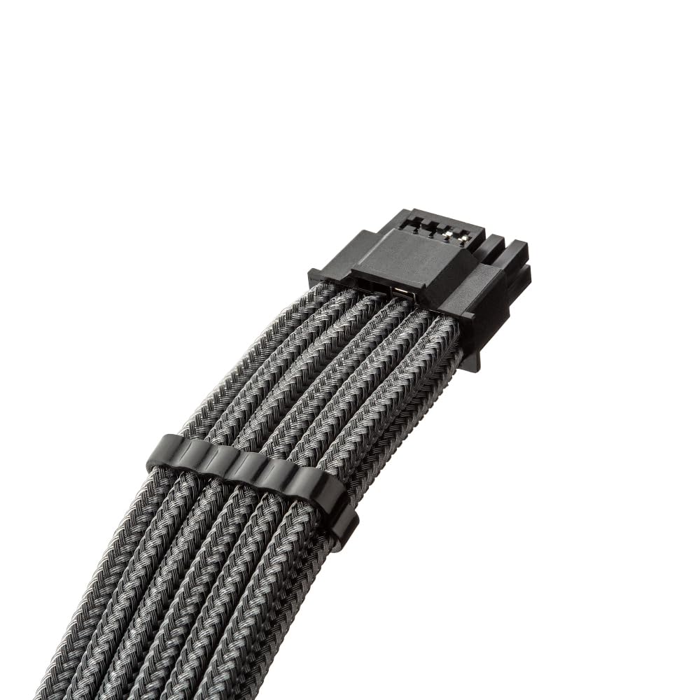 CableMod Universal Pro ModMesh Sleeved 12VHPWR 90 StealthSense Direct PCIe Cable 12V-2x6 (Variant B, Carbon)