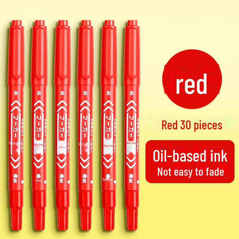 Waterproof Double-Headed Hook Pen for Students - Durable, Non-Fading, Art Marker for Primary and Kindergarten.