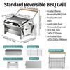 Klappbarer 360° drehbarer Stahlgrill Abnehmbares Grillrost Holzgriff Kleiner Grillrost Rostbeständig Belüftungslöcher