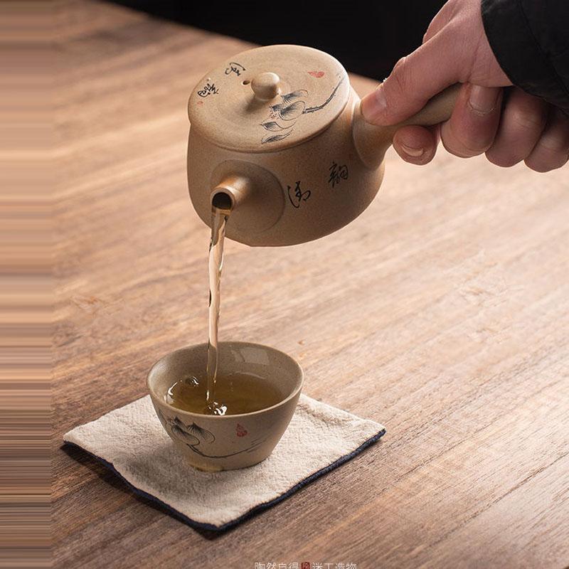 Coarse Pottery Separation Large Capacity Teapot Warmer Set Desktop Heated Candle Wax Holder Household Tearoom Incense Burner