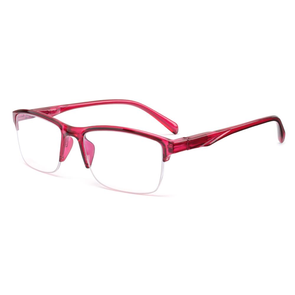 Pc Half Frame Eyeglasses Reading Glasses Women Men Comfortable Urltra-Light Eye Protection Eyeglasses Office Computer Goggles