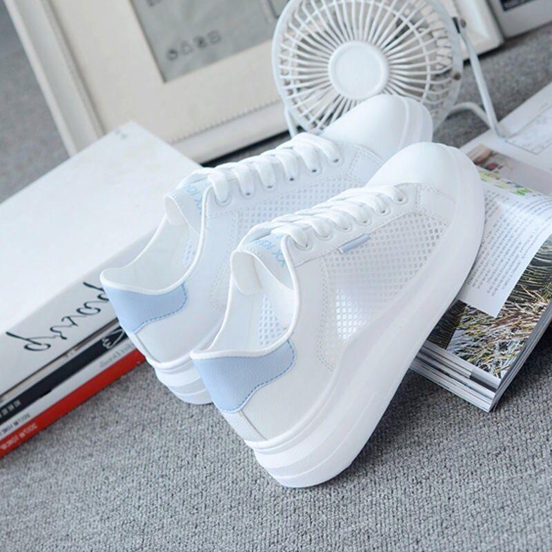 White Shoes Women's2022New Spring Shoes Female Student Korean Style Mesh Surface Sneakers WomeninsCasual