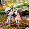 3Pcs/Set Miniature Doll Cute Handmade PVC Home Doll Figurine for Garden