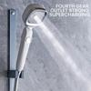 4-mode Handheld Pressurized Shower Head with Pause Switch, Built-in Power Wash