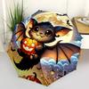 1pc Cute Bat Halloween Fully Automatic Folding Portable Umbrella, 8 Iron Frames, Three-Fold Design, Suitable for All Seasons, Suitable for O