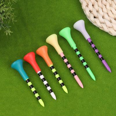 10/20/30Pcs Mixed Color Plastic Golf Tees, 70/83mm Durable Ball Holder Pegs Golf Practice Training Accessories