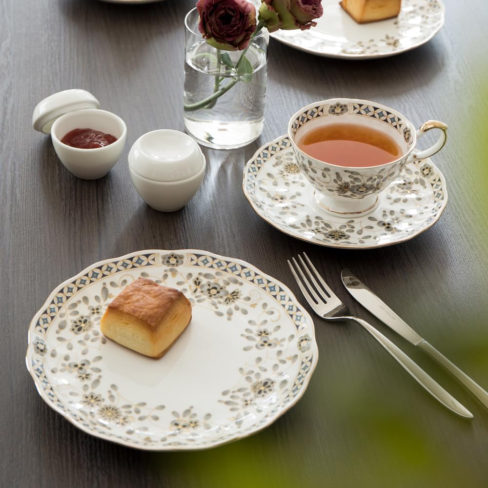 NARUMI Milano Plate (Black), 19cm, Made in Japan, 52443-1410