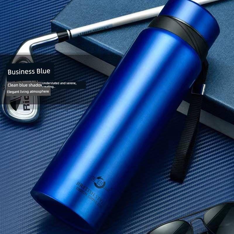 304 Stainless Steel Large-Capacity Thermos Cup, Smart Portable Outdoor Fitness Business Tea Cup, Sports Water Bottle
