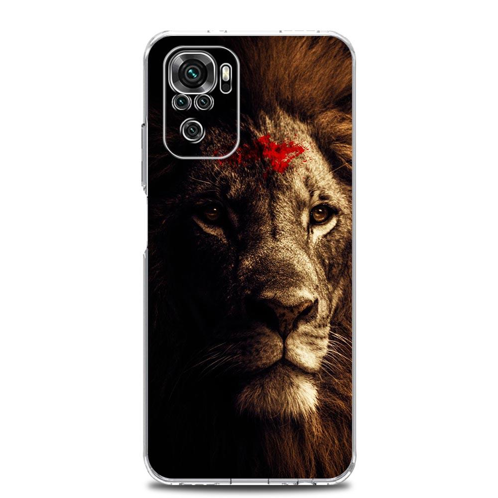 Black Cheetah Tiger Lion Animals Phone Case For Xiaomi Redmi Note 12 11 9S 9 8 10 Pro Plus 7 8T 9C 9A 8A K40 Gaming Clear Cover