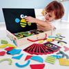 HAPE - Jeux de construction en bois Géoform(e) - E1631 - Coffret artistique magnétique